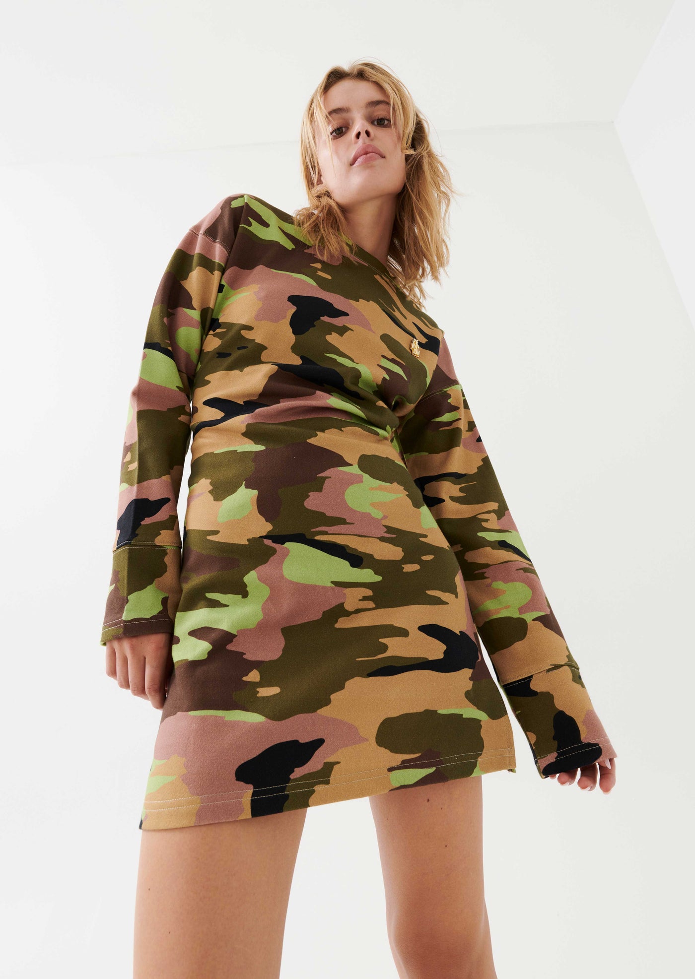 PRECINCT DRESS IN CAMO PRINT