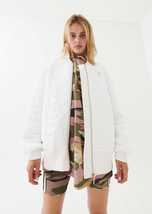 BALLER KNIT JACKET IN WHITE