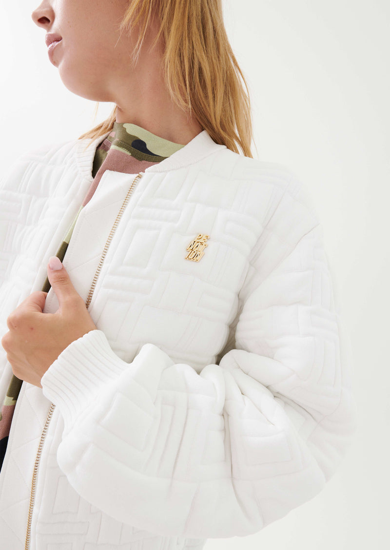 BALLER KNIT JACKET IN WHITE