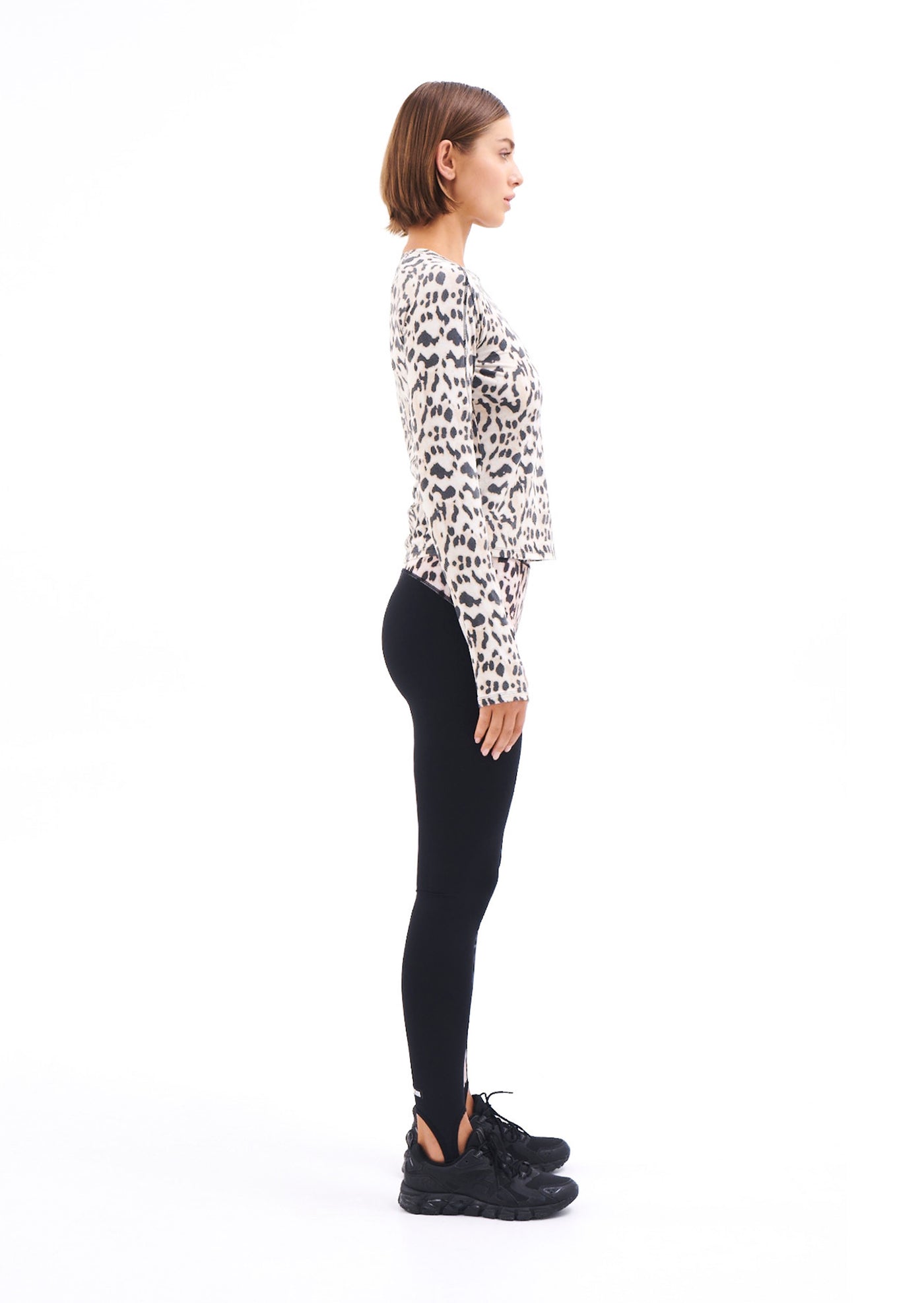 SLALOM PRINTED LEGGING IN LEOPARD