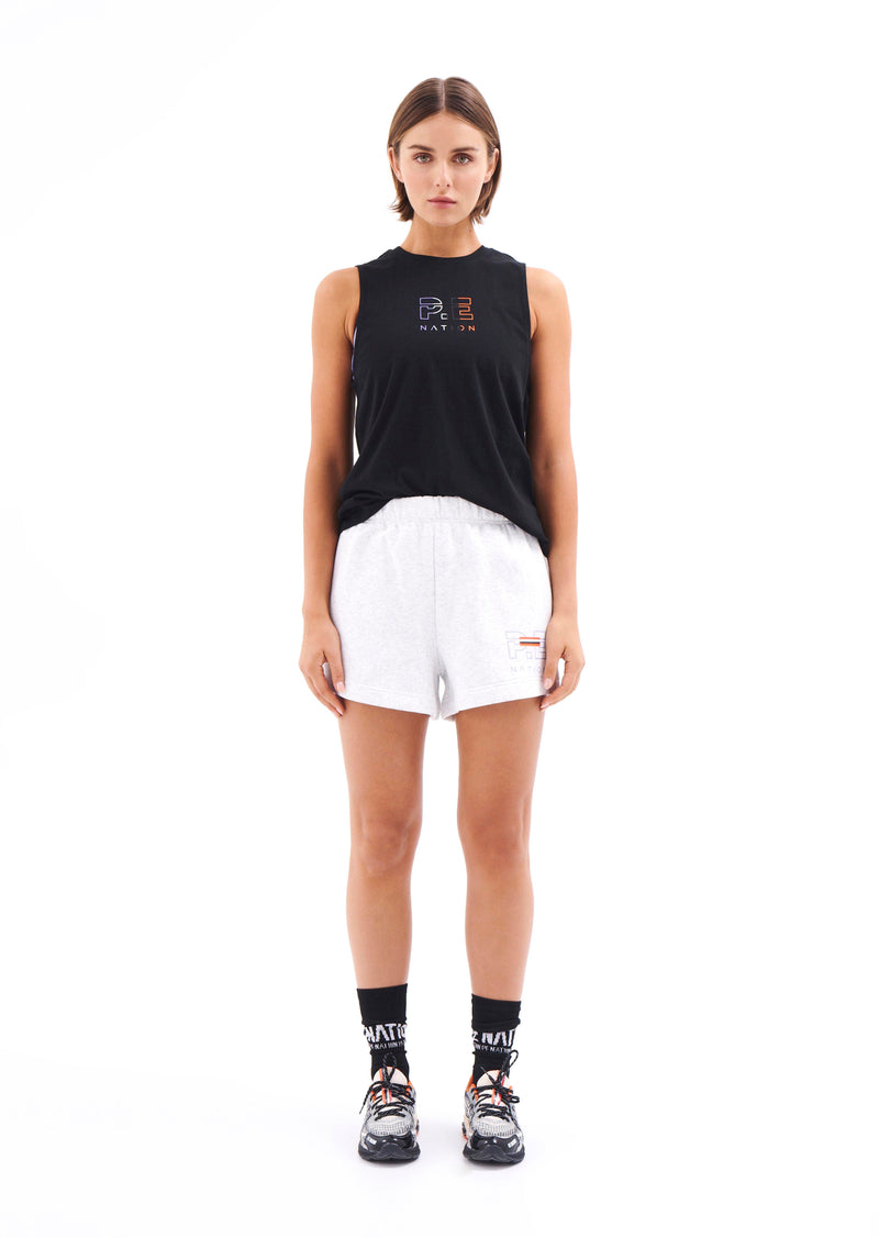 TRACK TEAM SHORT IN GREY MARLE