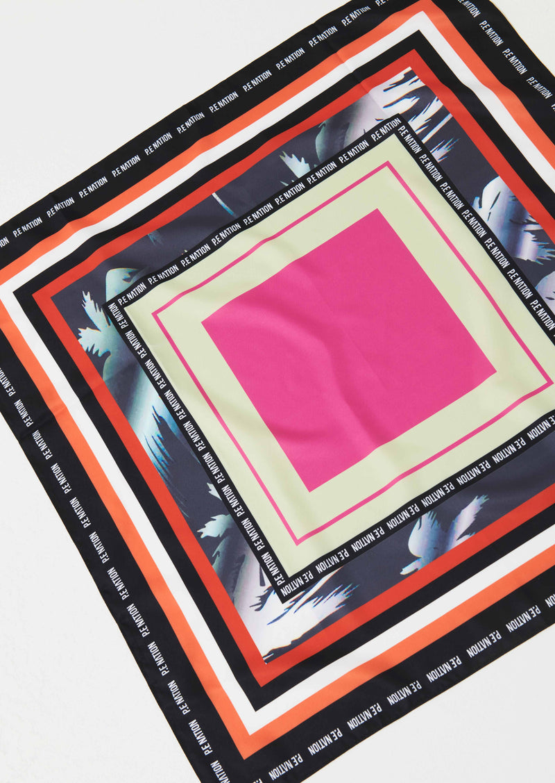 BRONTE SCARF IN FLAG LOGO PRINT
