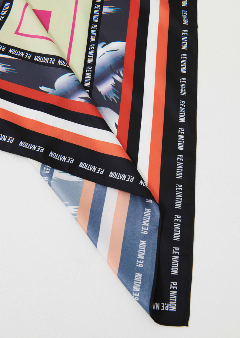 BRONTE SCARF IN FLAG LOGO PRINT