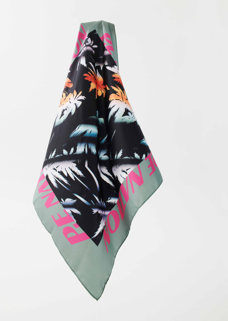 BRONTE SCARF IN PALM LOGO PRINT