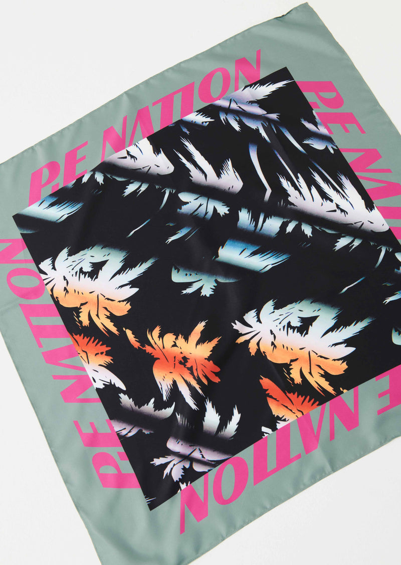 BRONTE SCARF IN PALM LOGO PRINT