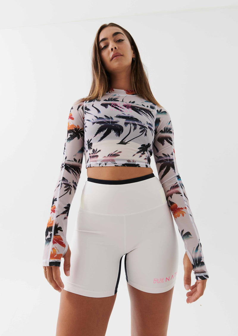 FREE RUN LONG SLEEVE TOP IN PRINT