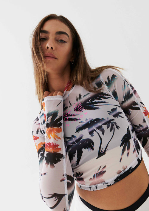 FREE RUN LONG SLEEVE TOP IN PRINT