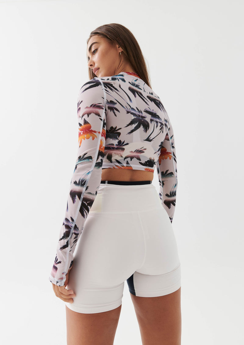 FREE RUN LONG SLEEVE TOP IN PRINT
