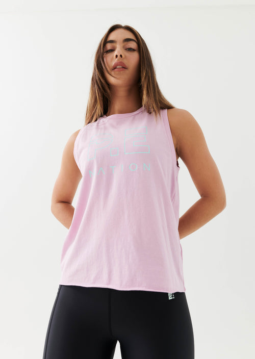 SHUFFLE TANK IN PINK LAVENDER