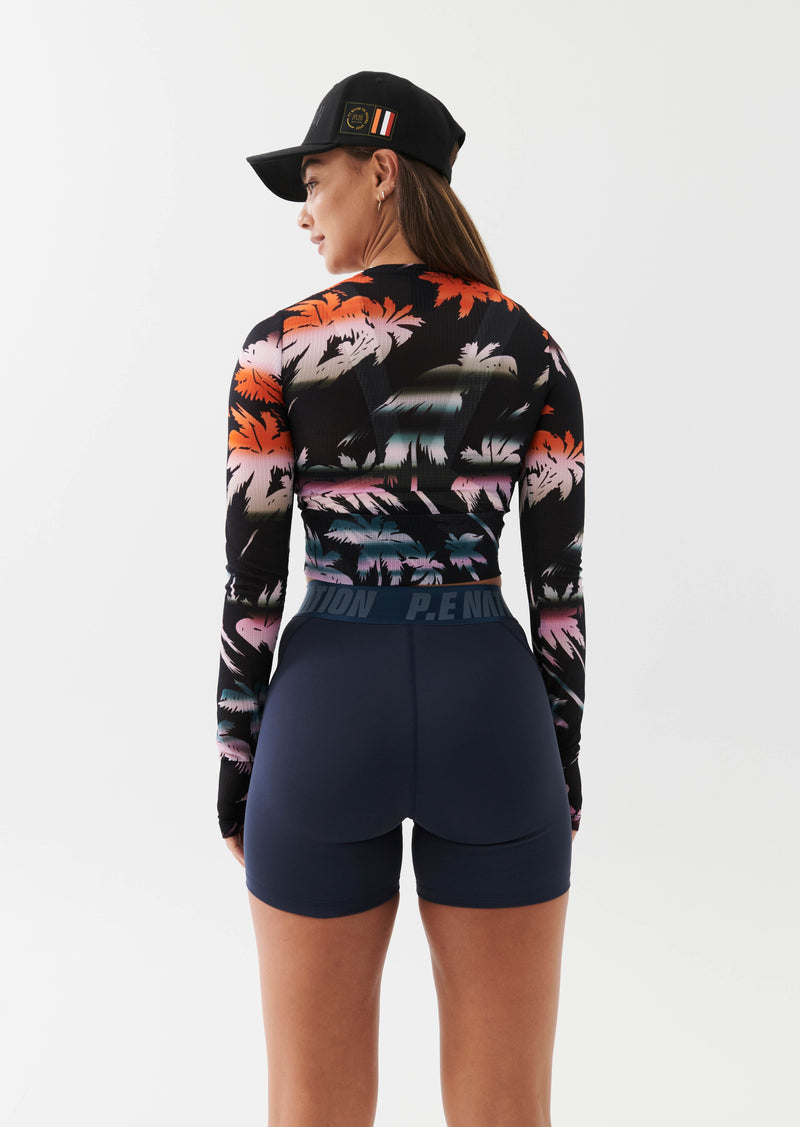 OASIS LS TOP IN PALM TREE PRINT
