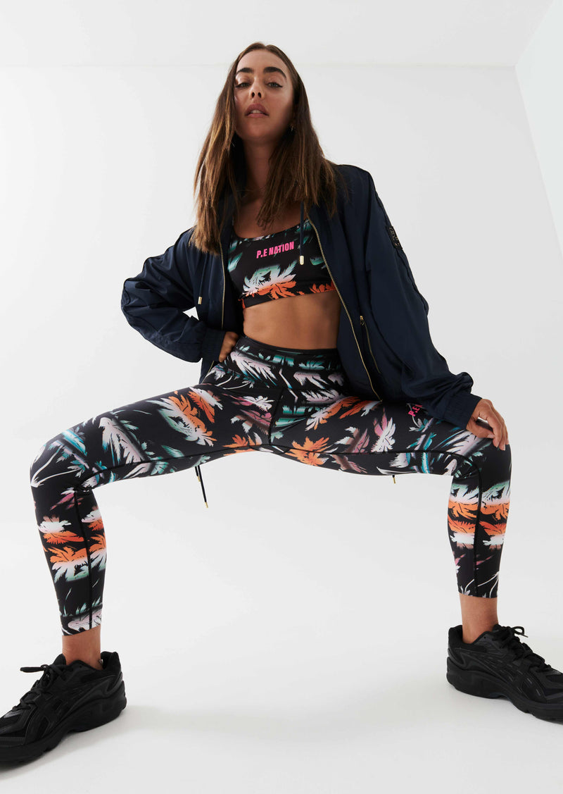 OASIS SPORTS BRA IN PALM TREE PRINT