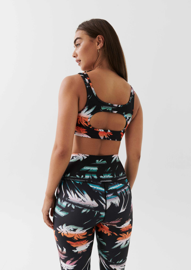 OASIS SPORTS BRA IN PALM TREE PRINT