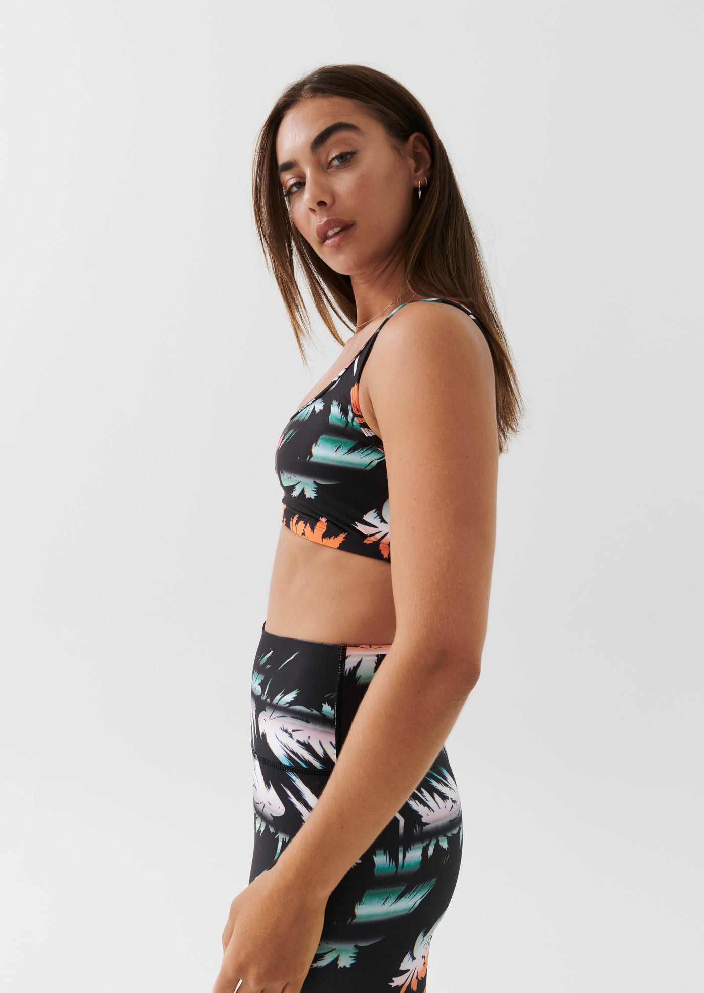 OASIS SPORTS BRA IN PALM TREE PRINT