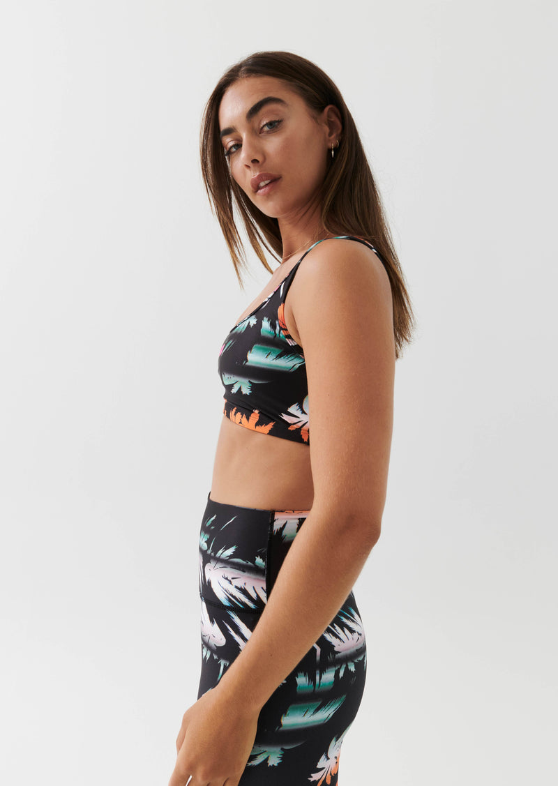 OASIS SPORTS BRA IN PALM TREE PRINT