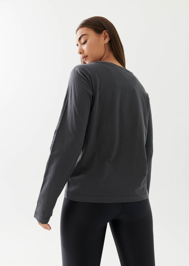 HEADS UP LS TOP IN DARK SHADOW