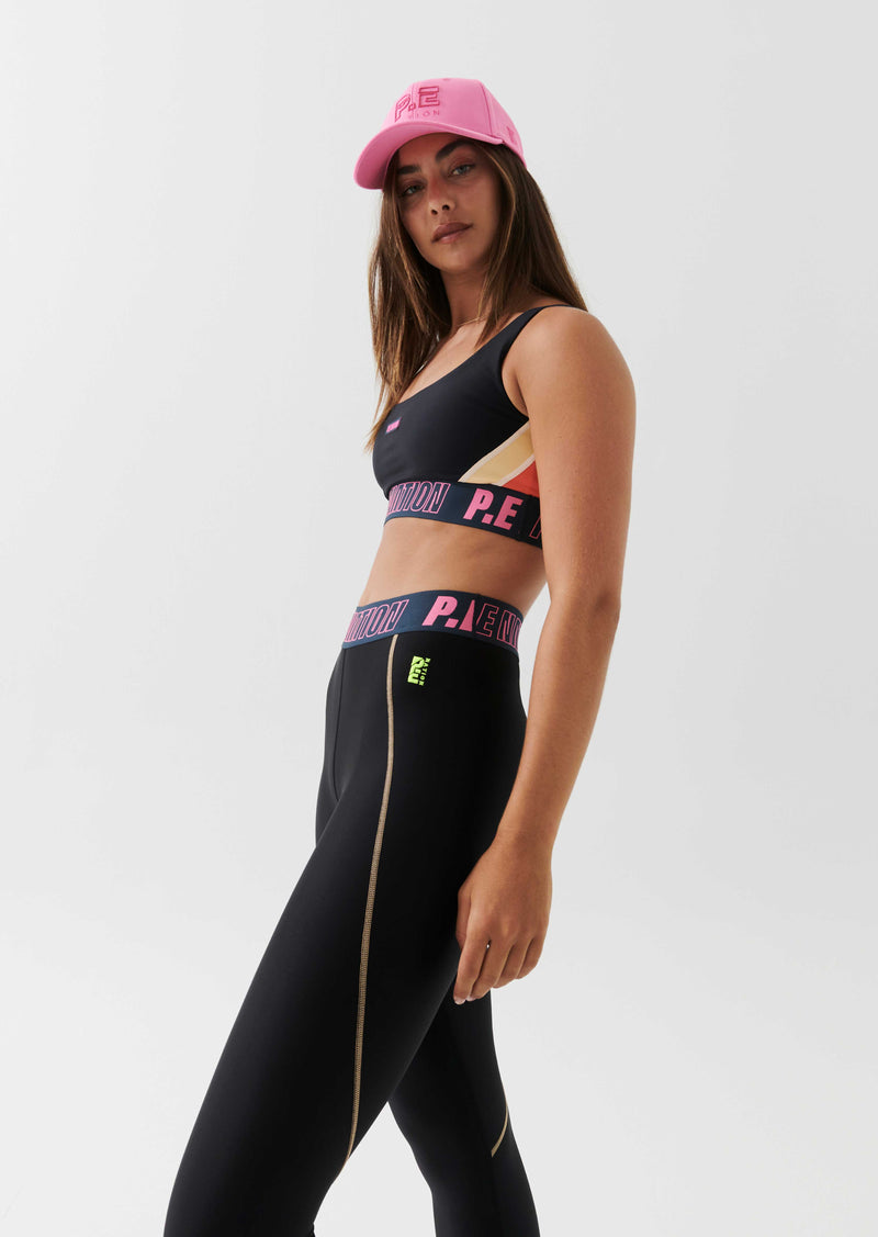LEFT FIELD SPORTS BRA IN BLACK