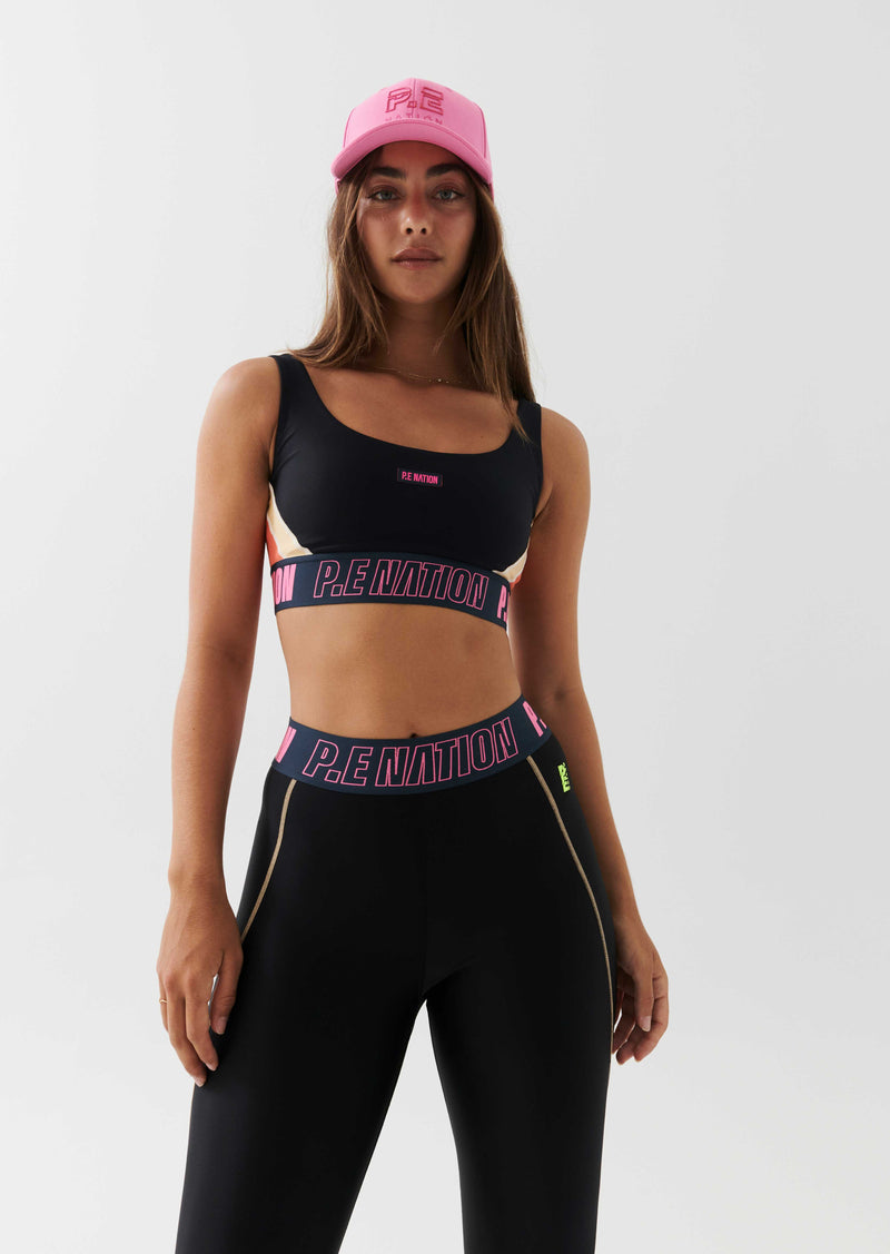 LEFT FIELD SPORTS BRA IN BLACK