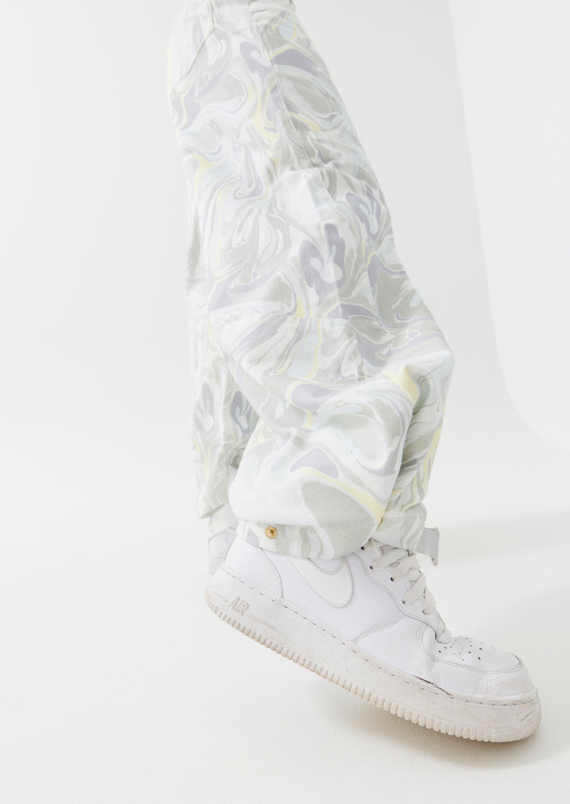 BACK FLIP PANTS IN MARBLE PRINT