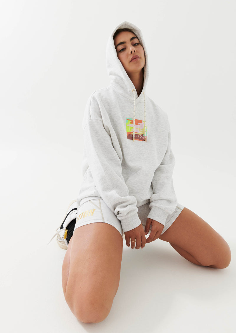 UPWARD HOODIE IN GREY MARL
