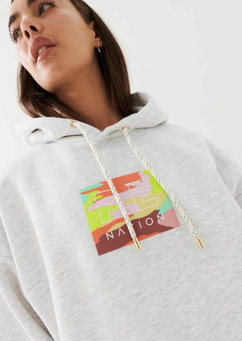 UPWARD HOODIE IN GREY MARL