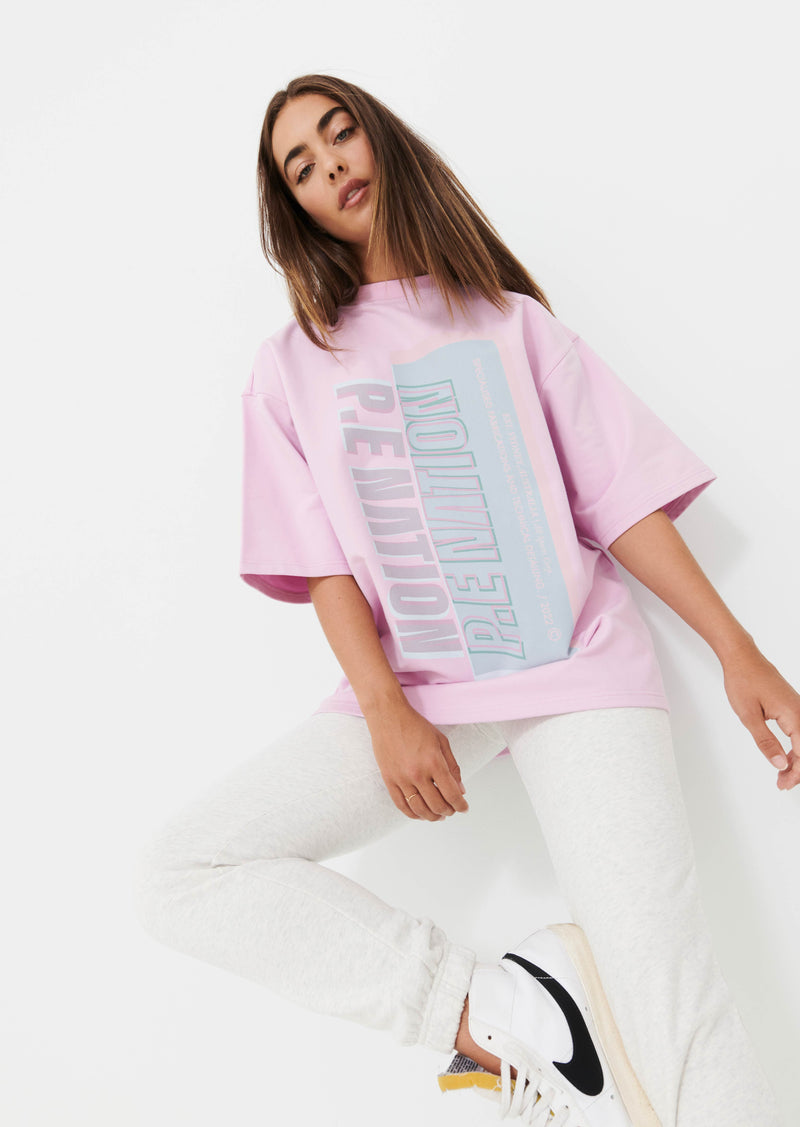 ALIGNMENT TEE IN PINK LAVENDER