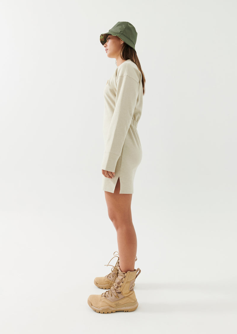 BACKFLIP DRESS IN SANDSHELL