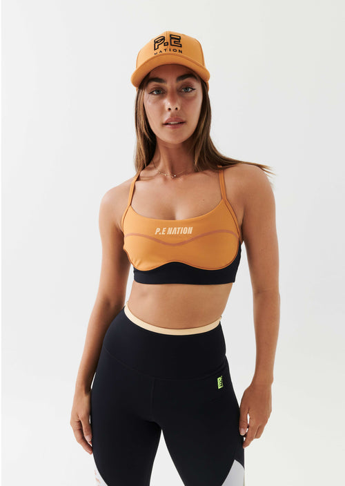 IMMERSIVE SPORTS BRA IN GOLDEN OAK