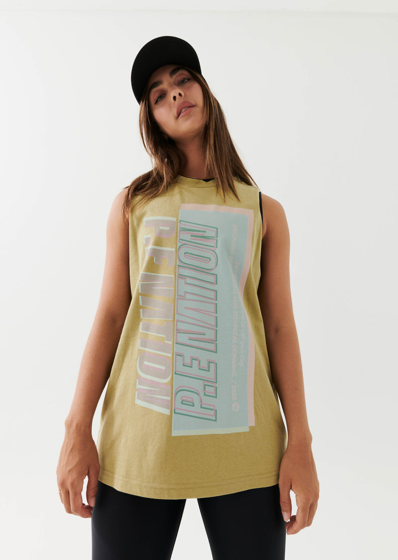 ALIGNMENT TANK IN OLIVE GRAY