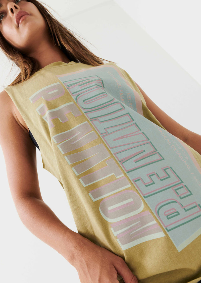 ALIGNMENT TANK IN OLIVE GRAY