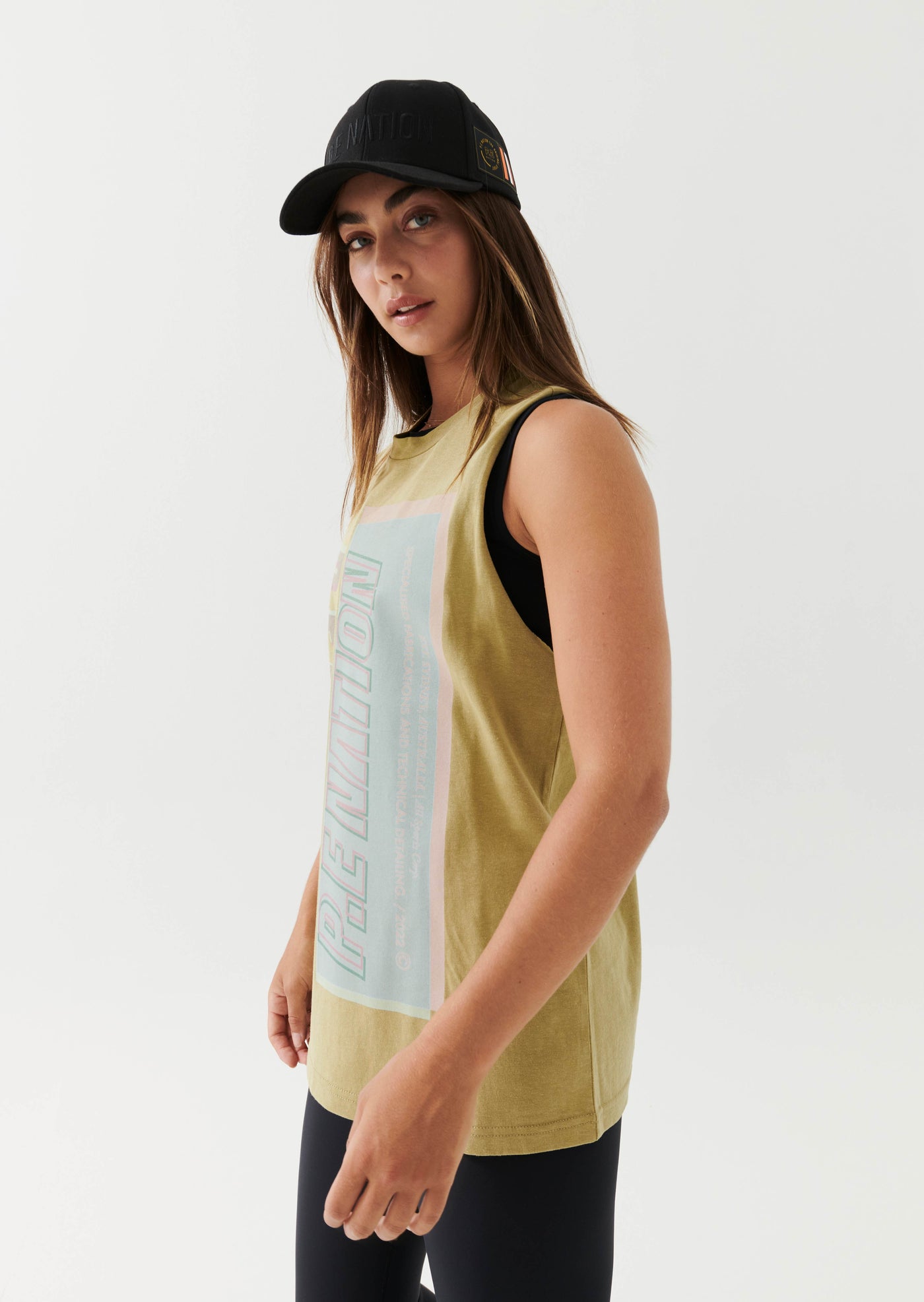 ALIGNMENT TANK IN OLIVE GRAY
