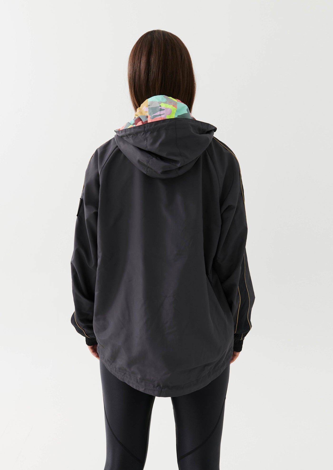 MAN DOWN JACKET IN COLOUR CAMO PRINT
