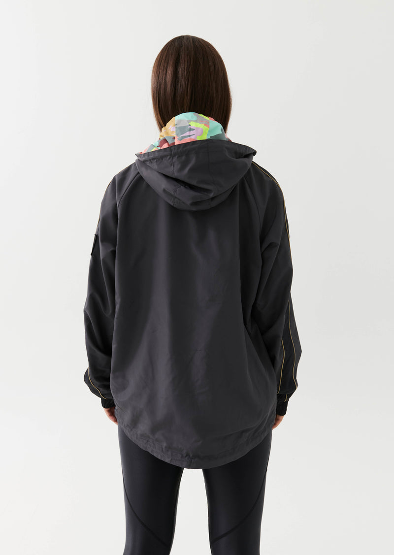 MAN DOWN JACKET IN COLOUR CAMO PRINT