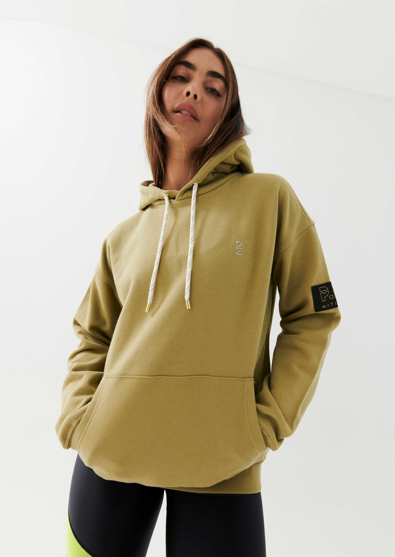 ALIGNMENT HOODIE IN OLIVE GRAY