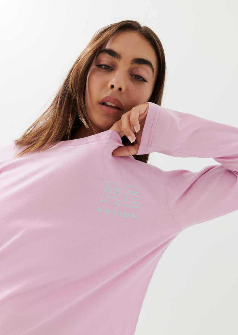 HEADS UP LS TOP IN PINK LAVENDER