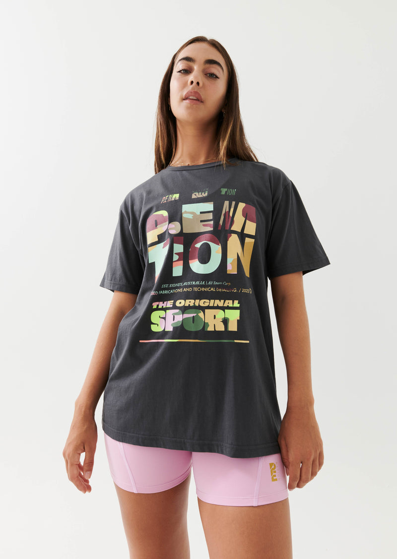 LONGITUDE TEE IN DARK SHADOW
