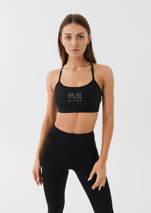 STADIUM SPORTS BRA IN BLACK