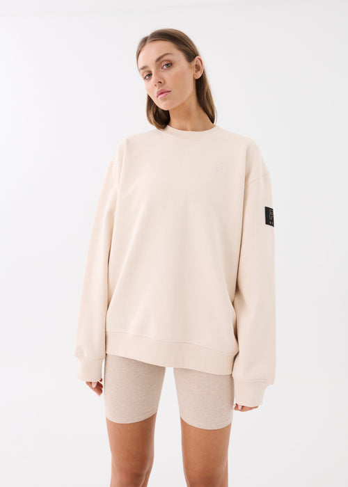 PRIMARY SWEAT IN PEARLED IVORY