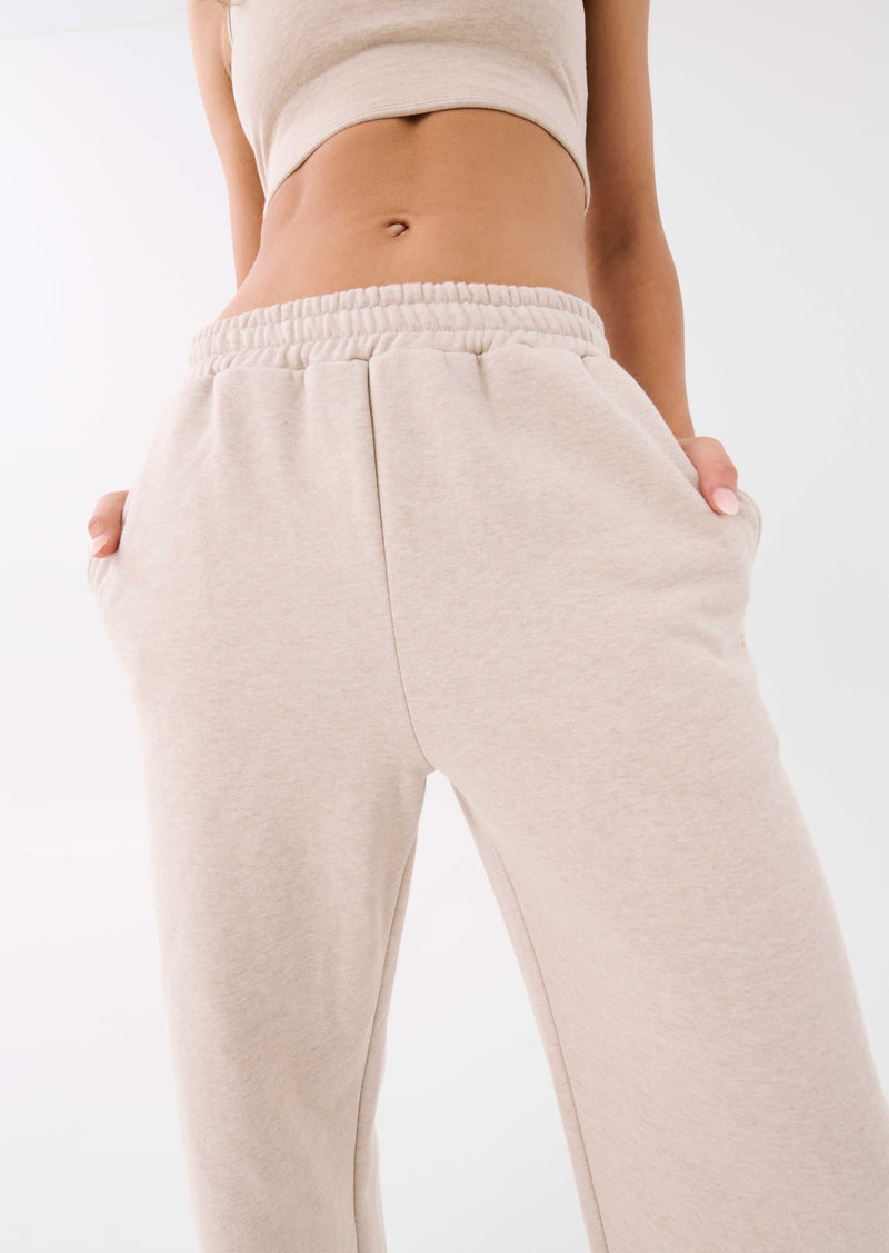RESET PANT IN WARM GREY MARL