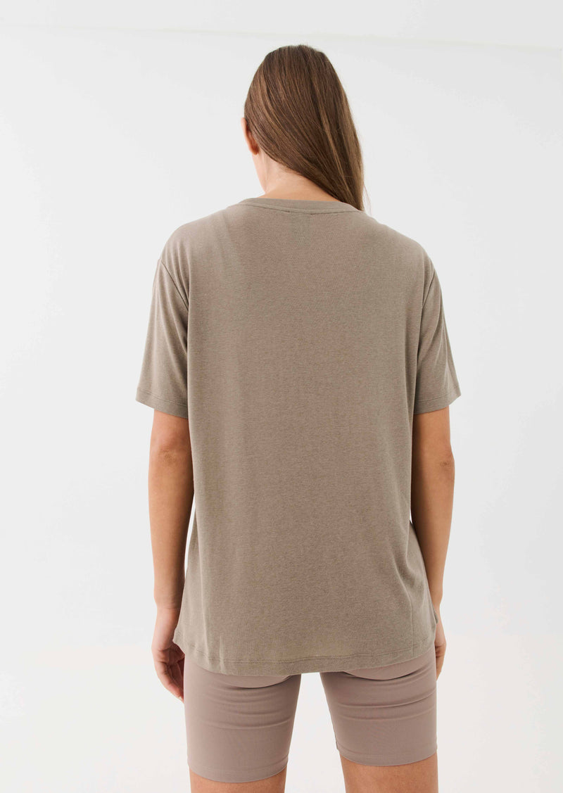 PRIMARY TEE IN SILVER MINK