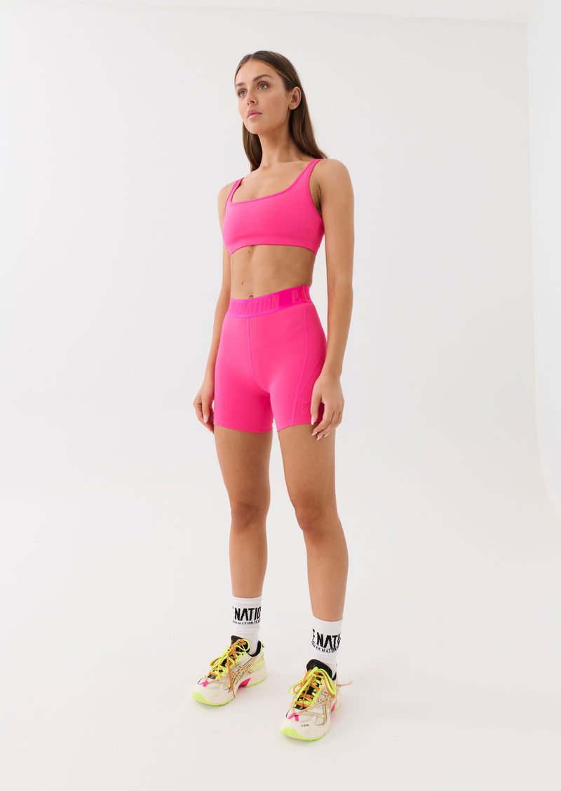 INTUITIVE BIKE SHORT IN PINK GLO