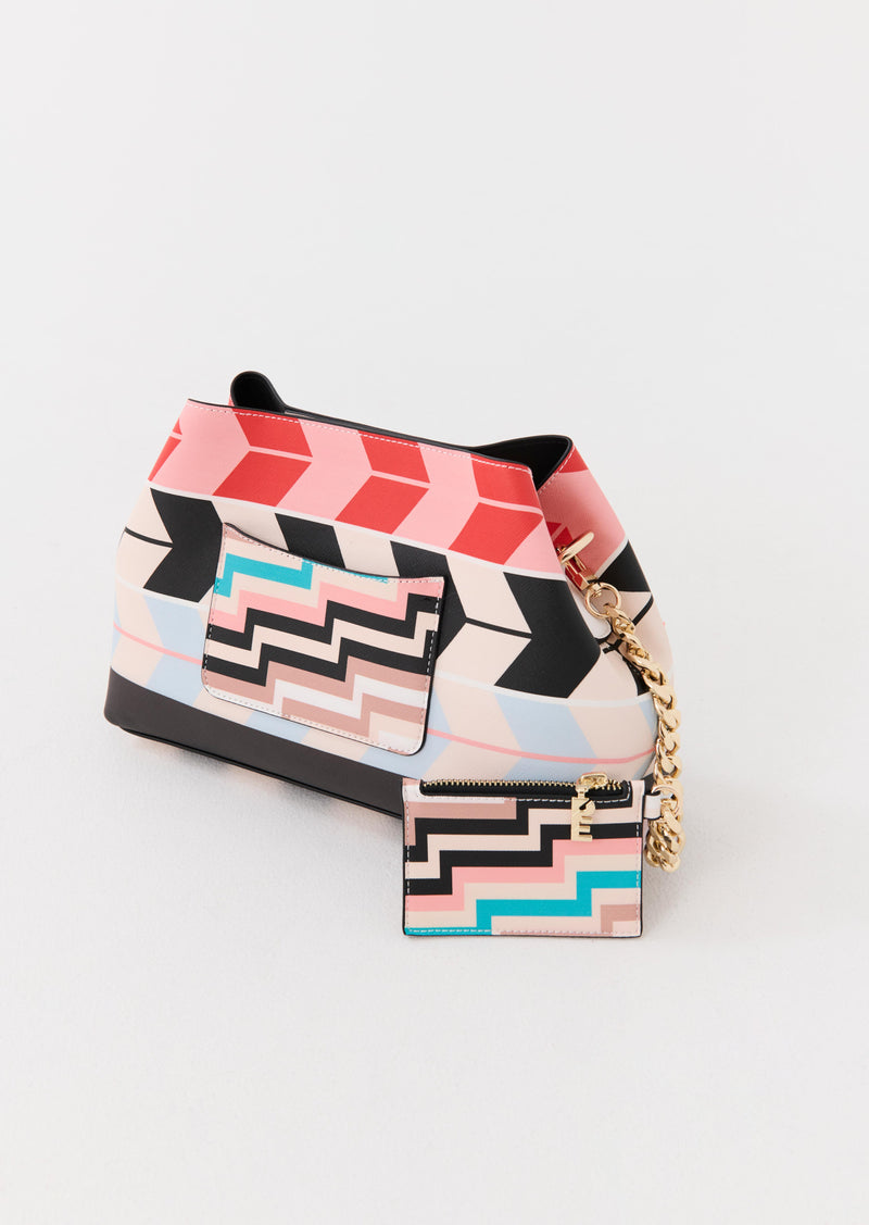 PARAMOUNT CROSS BODY BAG IN AZTEC PRINT