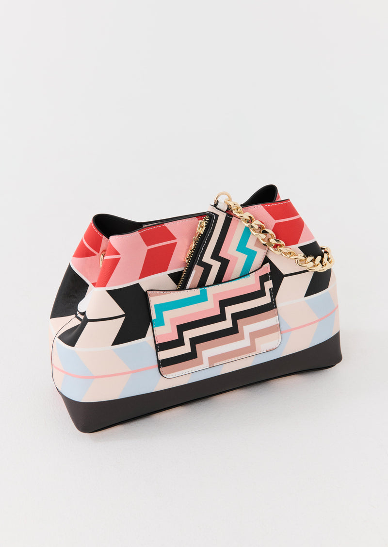 PARAMOUNT CROSS BODY BAG IN AZTEC PRINT