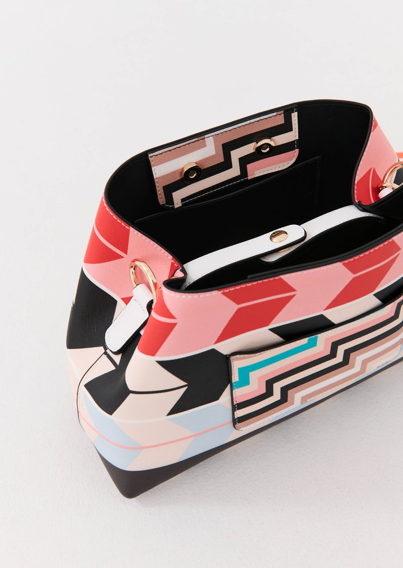 PARAMOUNT CROSS BODY BAG IN AZTEC PRINT
