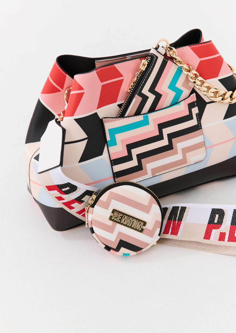 PARAMOUNT CROSS BODY BAG IN AZTEC PRINT