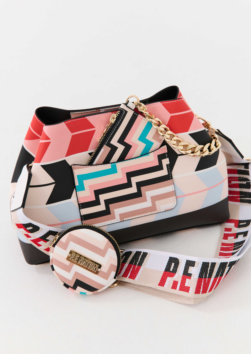 PARAMOUNT CROSS BODY BAG IN AZTEC PRINT