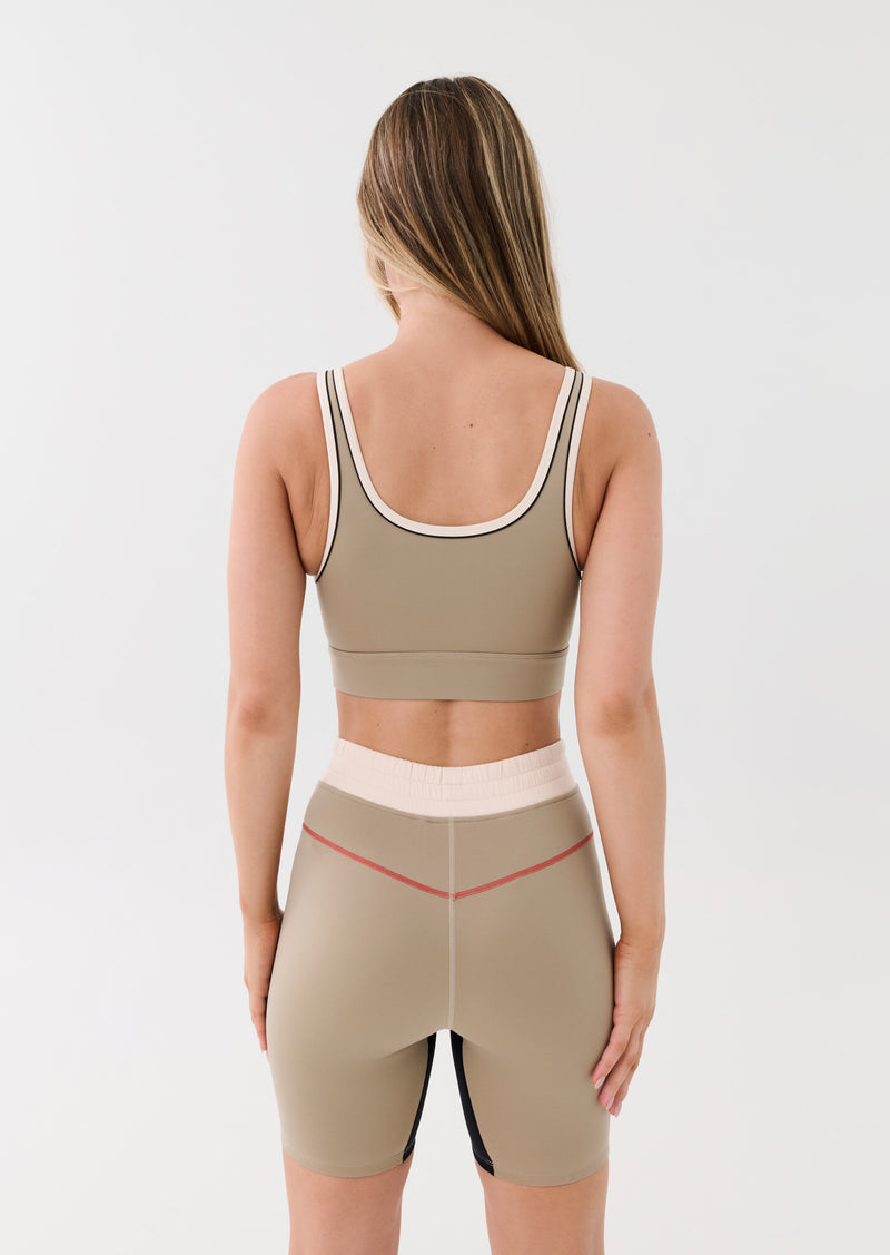 UNDEFEATED SPORTS BRA IN PEARLED IVORY