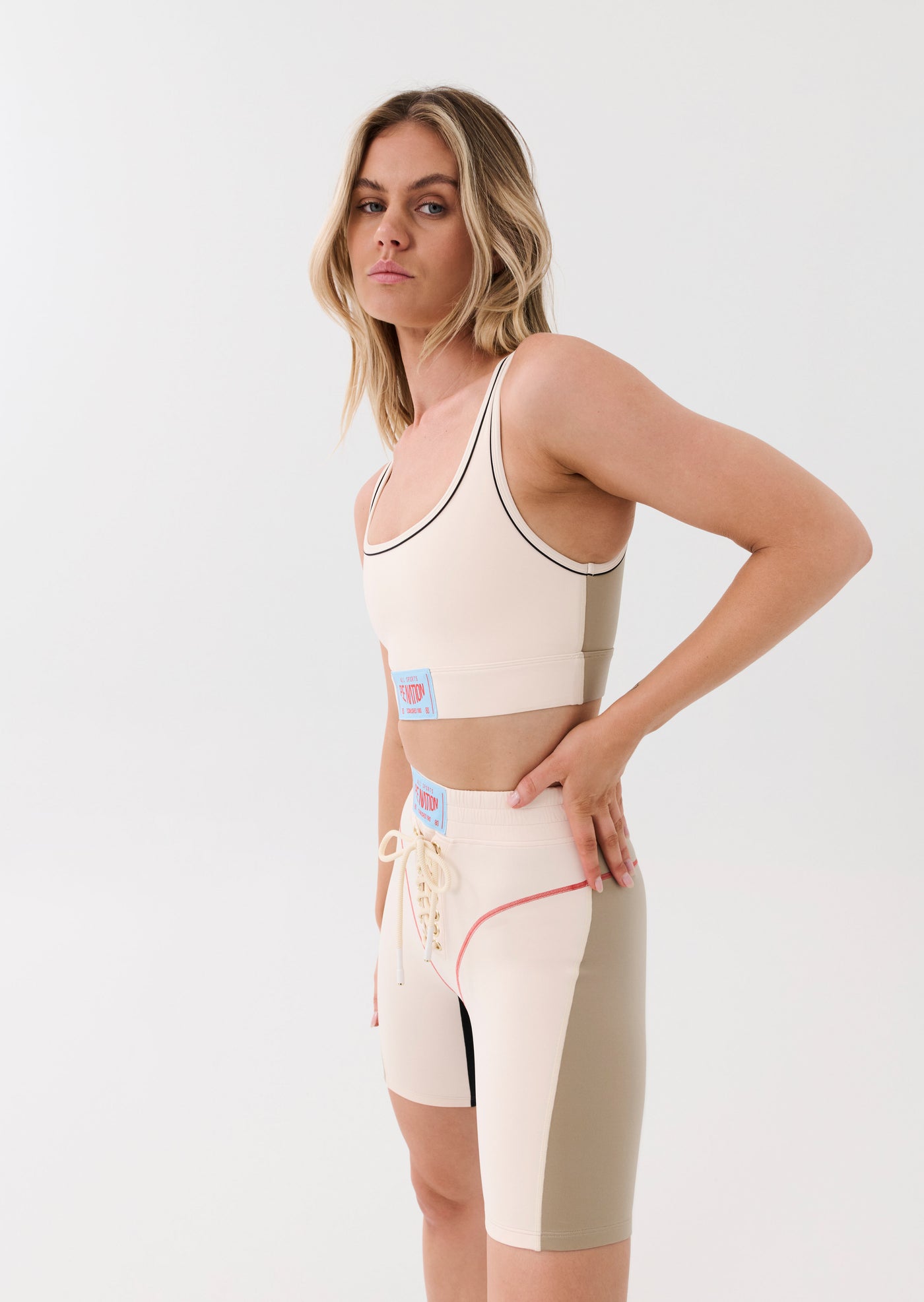 UNDEFEATED SPORTS BRA IN PEARLED IVORY