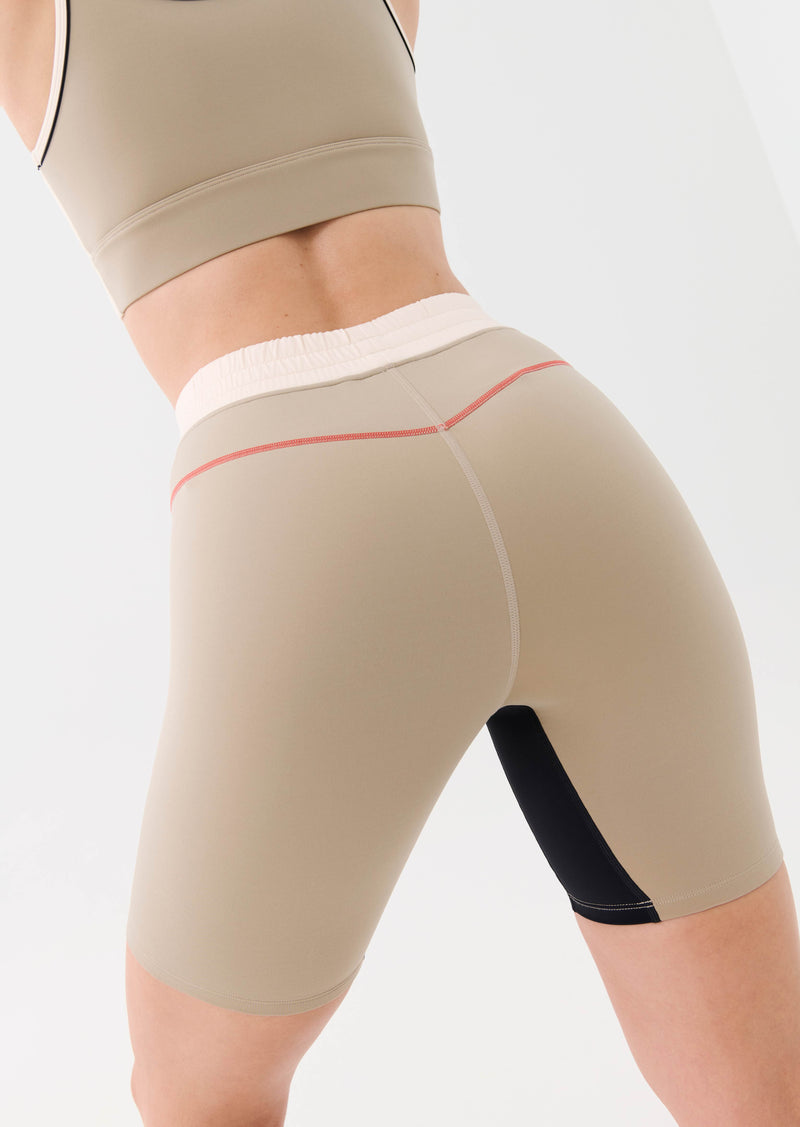 UNDEFEATED BIKE SHORT IN PEARLED IVORY