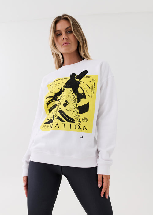 UPBEAT SWEAT IN OPTIC WHITE