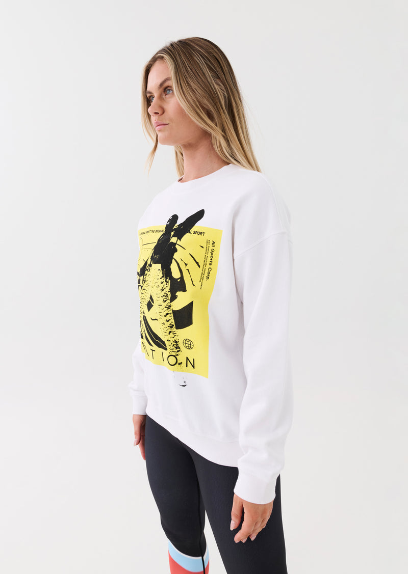UPBEAT SWEAT IN OPTIC WHITE